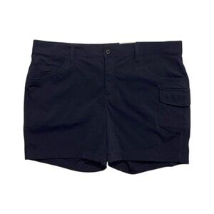 Eddie Bauer Shorts Women's Size 12 US Black Adventurer Stretch DWR 6" Inseam NWT